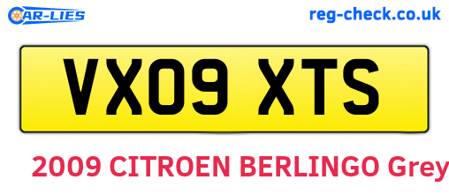 VX09XTS are the vehicle registration plates.