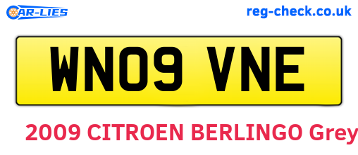 WN09VNE are the vehicle registration plates.