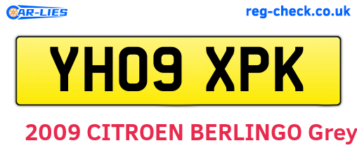 YH09XPK are the vehicle registration plates.