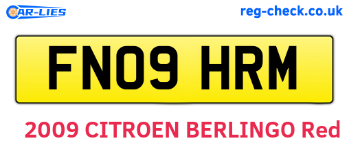 FN09HRM are the vehicle registration plates.