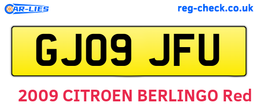 GJ09JFU are the vehicle registration plates.