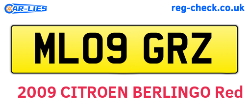 ML09GRZ are the vehicle registration plates.