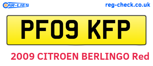PF09KFP are the vehicle registration plates.