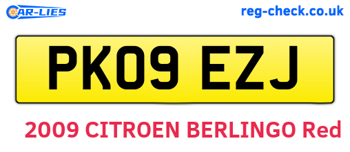 PK09EZJ are the vehicle registration plates.