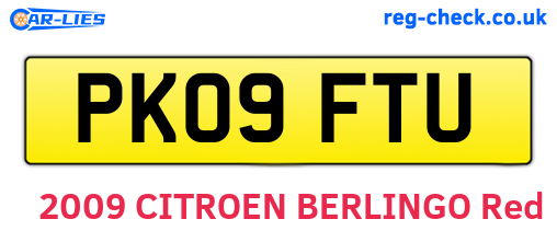 PK09FTU are the vehicle registration plates.