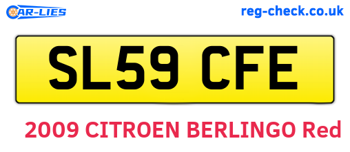 SL59CFE are the vehicle registration plates.