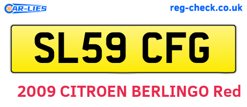 SL59CFG are the vehicle registration plates.
