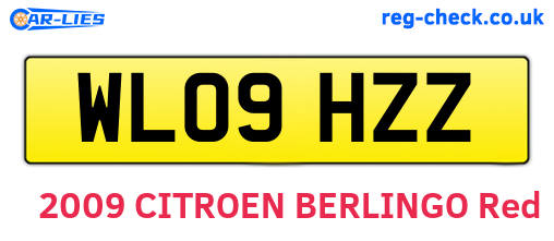 WL09HZZ are the vehicle registration plates.