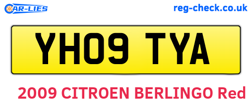 YH09TYA are the vehicle registration plates.
