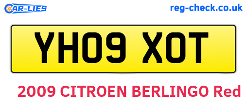 YH09XOT are the vehicle registration plates.