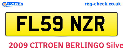 FL59NZR are the vehicle registration plates.