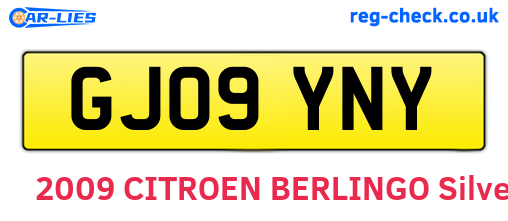 GJ09YNY are the vehicle registration plates.