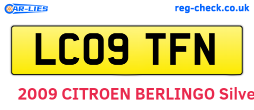 LC09TFN are the vehicle registration plates.