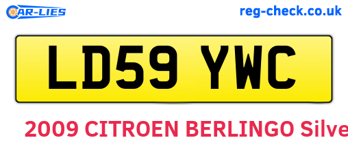 LD59YWC are the vehicle registration plates.