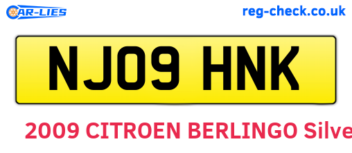 NJ09HNK are the vehicle registration plates.