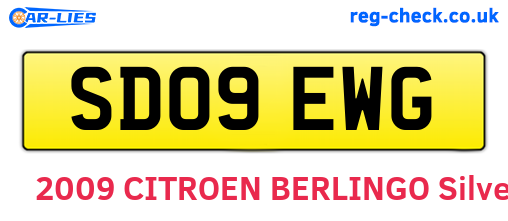 SD09EWG are the vehicle registration plates.