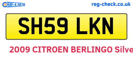 SH59LKN are the vehicle registration plates.