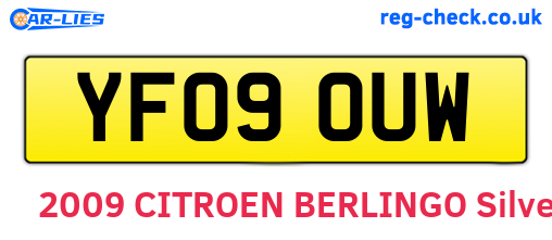 YF09OUW are the vehicle registration plates.