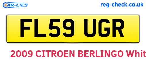 FL59UGR are the vehicle registration plates.