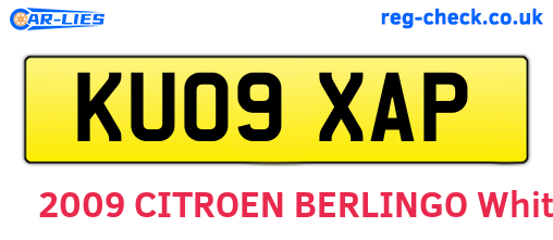 KU09XAP are the vehicle registration plates.