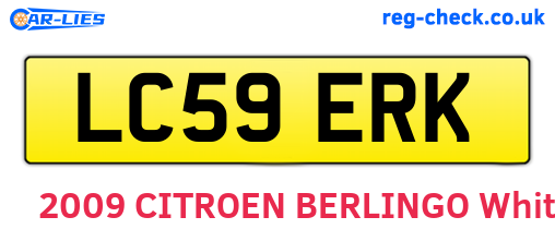 LC59ERK are the vehicle registration plates.