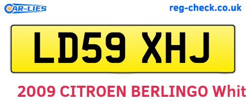 LD59XHJ are the vehicle registration plates.