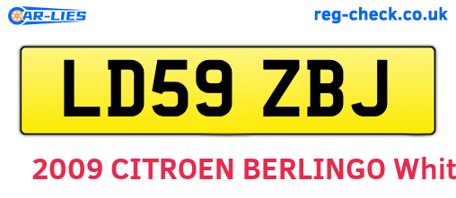 LD59ZBJ are the vehicle registration plates.