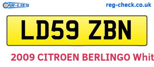 LD59ZBN are the vehicle registration plates.