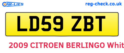 LD59ZBT are the vehicle registration plates.