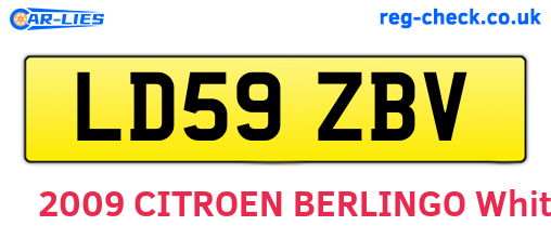 LD59ZBV are the vehicle registration plates.