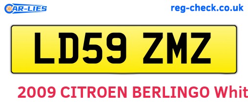 LD59ZMZ are the vehicle registration plates.