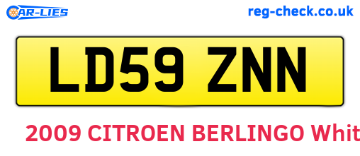 LD59ZNN are the vehicle registration plates.