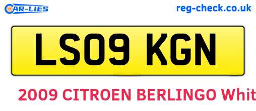 LS09KGN are the vehicle registration plates.