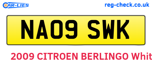 NA09SWK are the vehicle registration plates.