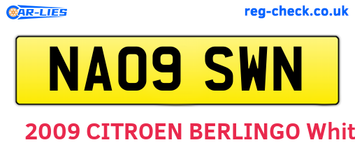 NA09SWN are the vehicle registration plates.