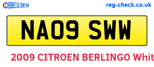 NA09SWW are the vehicle registration plates.