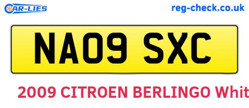 NA09SXC are the vehicle registration plates.