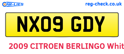 NX09GDY are the vehicle registration plates.