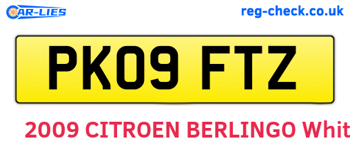 PK09FTZ are the vehicle registration plates.