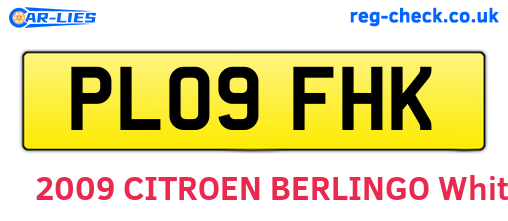 PL09FHK are the vehicle registration plates.