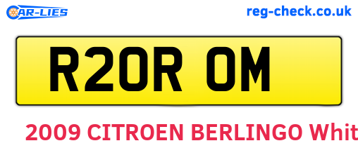 R20ROM are the vehicle registration plates.