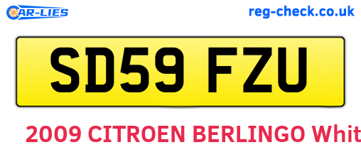 SD59FZU are the vehicle registration plates.