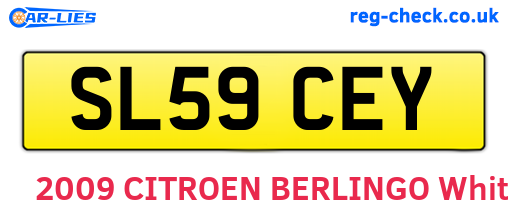 SL59CEY are the vehicle registration plates.