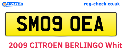 SM09OEA are the vehicle registration plates.