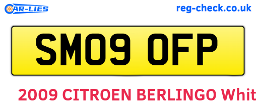 SM09OFP are the vehicle registration plates.