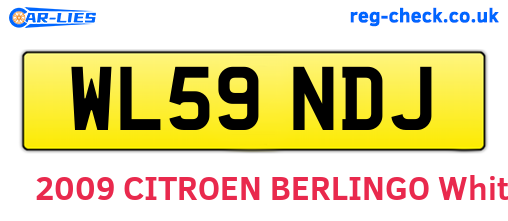 WL59NDJ are the vehicle registration plates.