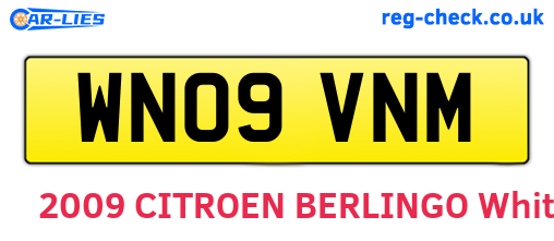 WN09VNM are the vehicle registration plates.