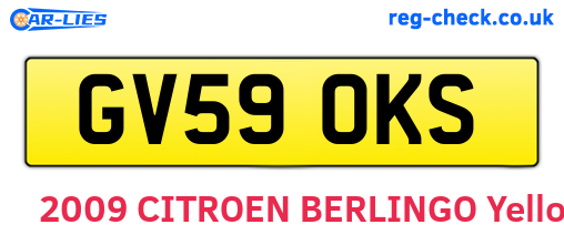 GV59OKS are the vehicle registration plates.