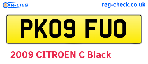 PK09FUO are the vehicle registration plates.