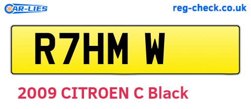 R7HMW are the vehicle registration plates.